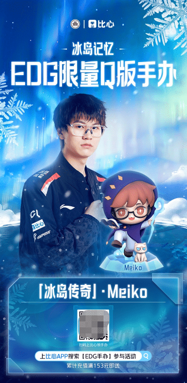 Bixin APP x EDG co-branded “Iceland Memory” limited edition figure, commemorating the glorious moment of Iceland’s championship with sincerity