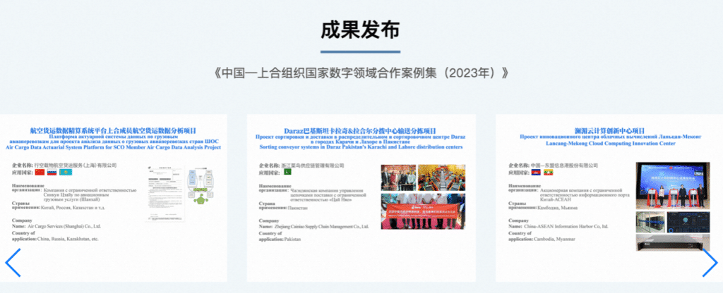 Cainiao was selected as a cooperation case in the digital field between China and SCO countries