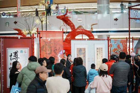 The shopping mall’s display continues to surprise, and the Spring Festival flavor is getting stronger